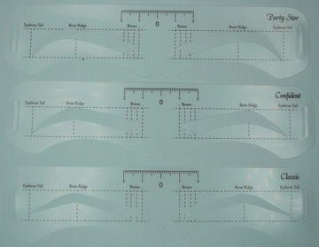 Шаблоны для оформления бровей, симметричная U-линейка