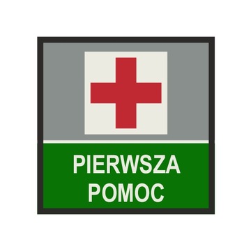 Mata podłogowa oznakowanie PIERWSZA POMOC 85x85 cm