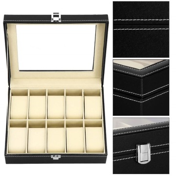 ОРГАНАЙЗЕР ДЛЯ ЧАСОВ, 10 шт., ЮВЕЛИРНАЯ ШКАТУЛКА, ЭЛЕГАНТНАЯ КОРОБКА