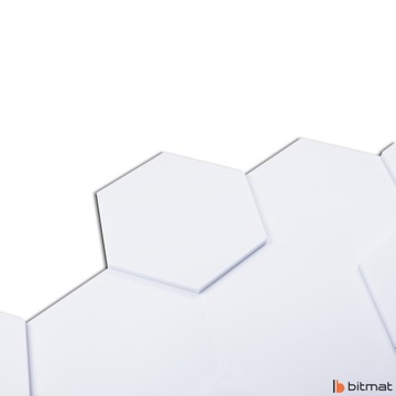 Акустический поглотитель стеновых панелей белый гладкий акустика шестигранник 2см 4см