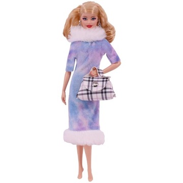 DLA LALKI BARBIE DAMSKIE UBRANIE SUKIENKA I STYLOWA TOREBKA