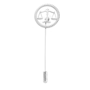 Circle Advocate Lawyer Emblem Stainless Steel Tie