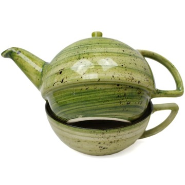 Чайник 0,5 л + чашка 0,3 л + блюдце Rustic Green