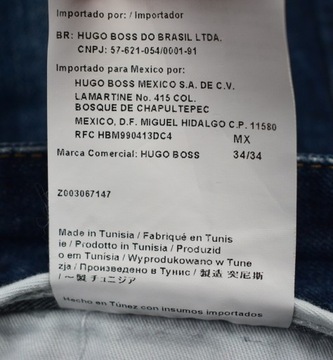 Hugo Boss Orange Spodnie Męskie Jeans Proste Straight Fit 34/34