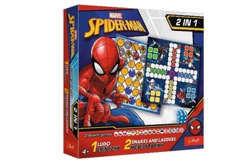 GRA 2w1 Chińczyk / Węże i drabiny Spiderman 02419, TREFL, 209419.