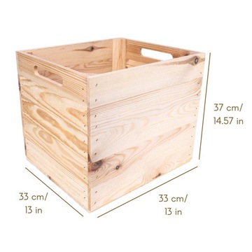 Коробка-коробка из натурального дерева 33х33х37 см для полки КАЛЛАКС