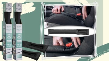 2 Uniwersalne wypełniacze szczelin między fotelem konsolą w aucie ekoskóra