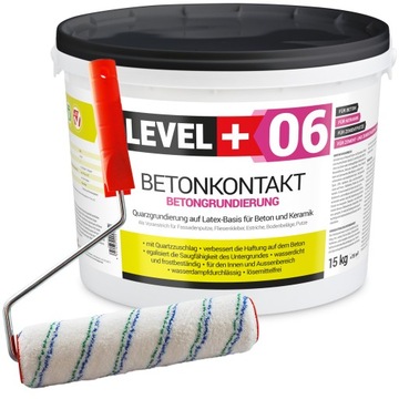 Grunt Kwarcowy Betonkontakt 15kg Wałek Malarski