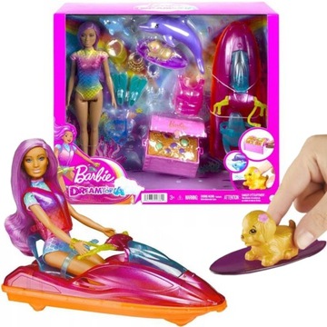 OUTLET Plażowa Barbie z Skuterem Wodnym HBW90