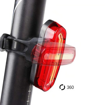 МОЩНЫЙ СВЕТОДИОДНЫЙ ЗАДНИЙ ВЕЛОСИПЕДНЫЙ ФОНАРЬ USB