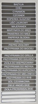 NAKLEJKI GRAFIT do przypraw-BAZYLIA przyprawnik