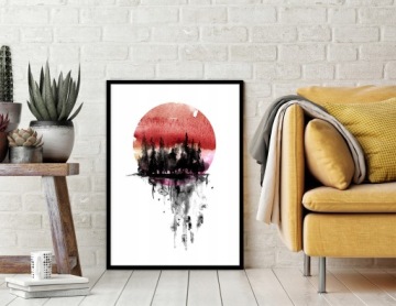 Постер в рамке 33x43 см Лес P1785