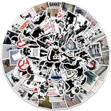 100 szt. Zestawy naklejek Banksy banksy a graffiti