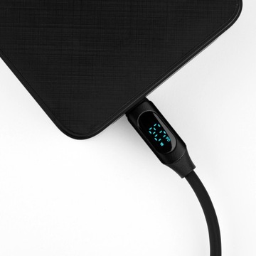 myVolts PDCCALB USB-A — кабель USB-C с ЖК-дисплеем питания, 60 Вт, черный