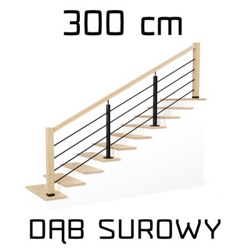 Balustrada barierka drewniana metalowa 3,0m SCHODY