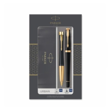 Шариковая ручка с выдвижным механизмом W Parker Im black Gt Case Wb