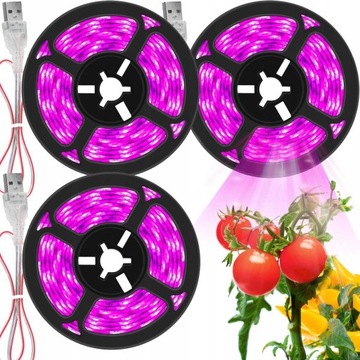TAŚMA LED OŚWIETLENIE DO UPRAWY ROŚLIN 300CM180LED