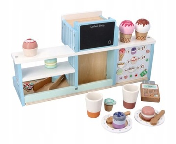 ADAM TOYS ДЕРЕВЯННАЯ ИГРУШКА МОРОЖЕНОЕ ВЕЧЕРИНКА КАФЕ С МОРОЖЕНЫМ ЭКСПРЕСС