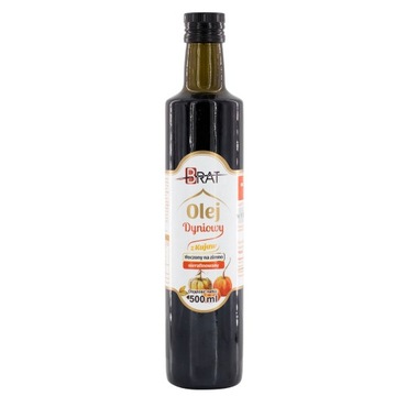 Olej z pestek dyni TŁOCZONY NA ZIMNO 500ml BRAT