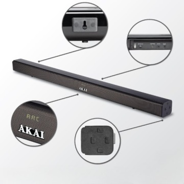 ЗВУКОВАЯ БАР BLUETOOTH ТВ ДИНАМИК УСИЛИТЕЛЬ НАСОВЫХ СИСТЕМ AKAI ASB-5L + ​​ПУЛЬТ ДИСТАНЦИОННОГО УПРАВЛЕНИЯ
