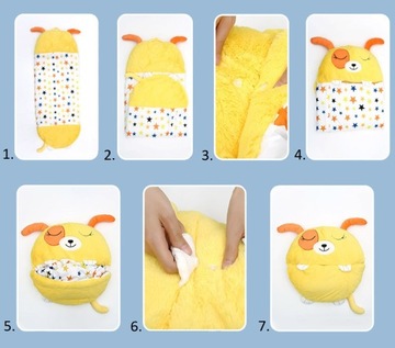 ДЕТСКИЙ СПАЛЬНЫЙ МЕШОК ПОДУШКА СПАЛЬНЫЙ МЕШОК КОТ 135х50 СМ