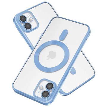 METALICZNE ETUI OBUDOWA CASE MAGSAFE DO IPHONE 11 BŁĘKITNY