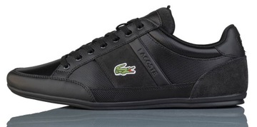 BUTY MĘSKIE LACOSTE CHAYMON BL 22 2 CMA CAŁE CZARNE CASUAL