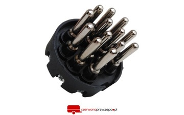 Вилка НИКЕЛИРОВАННЫЕ контакты ШТЕКЕР 13 PIN 12V STRONG отличный