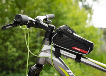 РОЗЕТКА ДЛЯ ВЕЛОСИПЕДА СУМКА ДЛЯ ВЕЛОСИПЕДА ВОДОНЕПРОНИЦАЕМАЯ ДЛЯ РАМЫ, ЧЕХОЛ С ВЫДВИЖНОЙ РУЧКОЙ, 1 Л