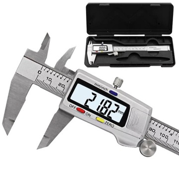 ЭЛЕКТРОННЫЙ ЦИФРОВОЙ МЕТАЛЛИЧЕСКИЙ ШТАНВЕРТ 150 ММ, В КОРПУСЕ НЕРЖАВЕЮЩАЯ СТАЛЬ