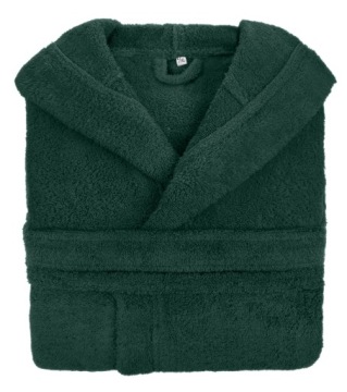 SZLAFROK UNISEX DAMSKI CIEPŁY Z KAPTUREM MIĘKKI DŁUGI WIĄZANY HOTELOWY