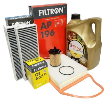 ZESTAW 3 FILTRÓW 5W30 BERLINGO PARTNER 1.6 HDI 10-