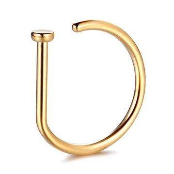 KOLCZYK DO NOSA ZŁOTY KÓŁKO D-RING 1,0/10 TYTAN