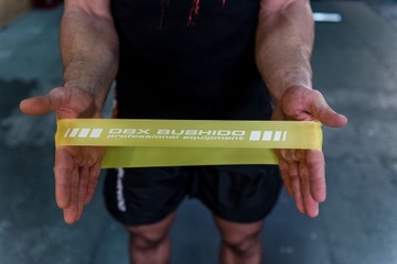 РЕЗИНА ДЛЯ ТРЕНИРОВКИ MINI POWER BAND, ЖЕЛТЫЙ, БЕСПЛАТНЫЙ НАБОР ДЛЯ УПРАЖНЕНИЙ DBX BUSHIDO