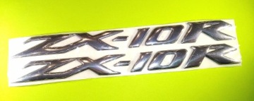 Логотип Kawasaki Ninja ZX-10R СЕРЕБРЯНАЯ 3D наклейка ZX10R