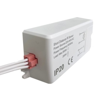 ДАТЧИК ДВИЖЕНИЯ С ВНЕШНИМ СВЕТОДИОДНЫМ ЗОНДОМ, БЕССЕНСОРНЫЙ, 230В, БЕЛЫЙ ВЫКЛЮЧАТЕЛЬ, 6СМ