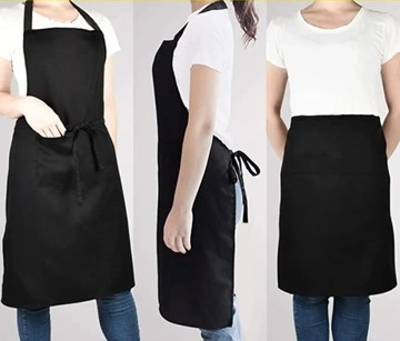 os F8 CZARNY FARTUCH WODOODPORNY FARTUSZEK KUCHENNY BARMAŃSKI OCHRONNY