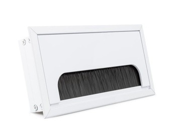 Przepust kabla do biurka aluminiowy przelotka do kabli prostokątna 80x160 b