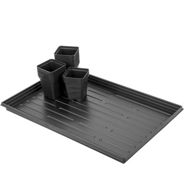 Горшки с подставкой для посева семян, 24 шт 0,5л - 60х40 см.