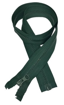 Zamek do kurtki, bluzy kostkowy ROZDZIELCZY 5mm 70cm ciemna zieleń
