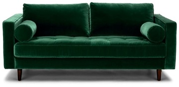 SOFA KANAPA NOWOCZESNA BUTELKOWA ZIELEŃ DO SALONU GLAMOUR 225 x 96 x 86 cm
