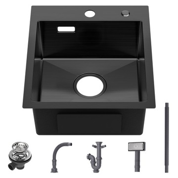 40x45x19CM Zlewozmywak Kuchenny INOX ze Stal nierdzewna z Syfon i KORKIEM