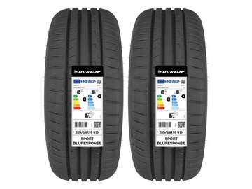 2 opony letnie 205/55R16 DUNLOP Sport Bluresponse 2024