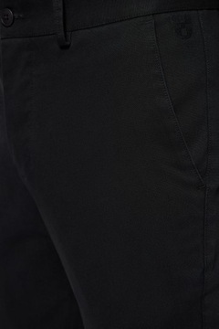 Spodnie Chino Slim Fit Czarne z Bawełną Próchnik PM2 W36/L34