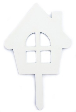 LAS W SZKLE SŁOIKU OZDOBA MINI DOMEK 8CM 10SZT