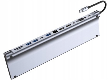 ДОК-СТАНЦИЯ ДЛЯ НОУТБУКА 12-в-1 USB-C HDMI LAN VGA SD WIREWAY ДЛЯ APPLE MAC