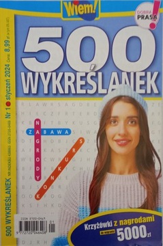 Krzyżówki WYKREŚLANKI Wiem! 500 WYKREŚLANEK 1/2024