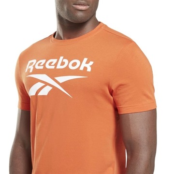 Reebok t-shirt koszulka męska pomarańczowa bawełna Big Logo Tee HS4979 L