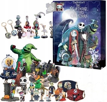 KALENDARZ ADWENTOWY HALLOWEEN ZESTAW ZABAWKI LALKA