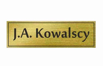 Grawerowana TABLICZKA NA DRZWI z nazwiskiem NAPIS